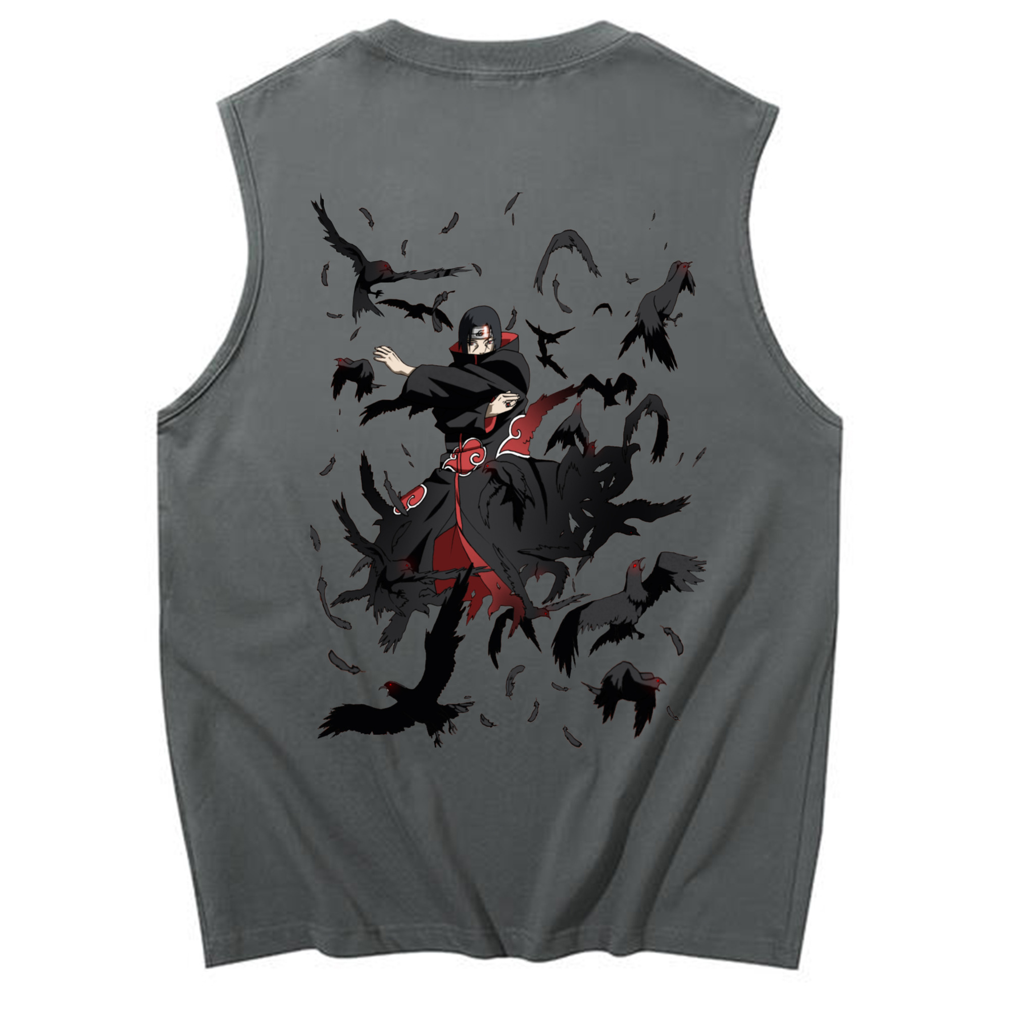 （画像用） NARUTO -ナルト- うちは イタチ Uchiha Itachi コットン100％タンクトップ（背面プリント）